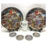 Vintage Ken Haag New Orleans tin trays & coasters