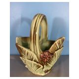 Vintage McCoy Pottery Basket Berries & Leaves