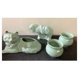 Retro mint green planters-USA & more