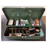 Vintage metal toolbox & contents-latch is broken