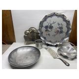 Vintage Aluminum Tray, Cup, Pan, and More