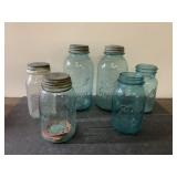 Antiqe Ball Atlas Mason Blue Jars and more