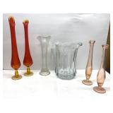 Vintage Fenton Amberina Tangerine Orange Red