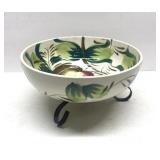 Vintage Japan serving bowl on metal legs