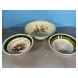 Retro Ironstone Japan, Korea, Crown Ovenware bowls
