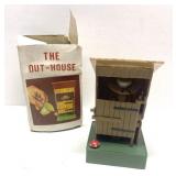 Vintage Novelty Peeing Man in Outhouse