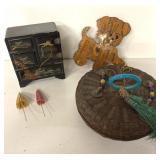 Vintage Japanese jewelry box, more