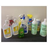 Cleaning supplies, most are full