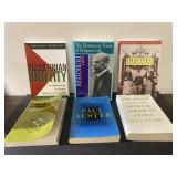 6 paperback books, various titles