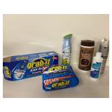 Household. Leaning items, a few are not full