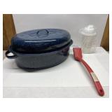 Granite Ware Blue 15" Oval Roaster & More