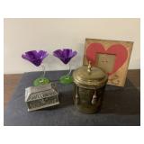Brass container, pewter box and more