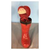 Vintage Knickerbocker Santa Pops out of boot