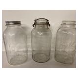 3vintage Mason jars