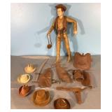 Vintage Marx Johnny West Action figure & acces.