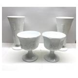 Mid century modern milk glass pieces-grape