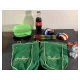 Sunglasses and case, kaleidoscope, Crown Royal