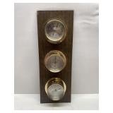 Vintage Wooden Thermometer, Barometer, & Humidity