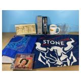 Vintage Mugs, Remotes, Beer Flag & Bandana, and