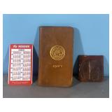 1907 Calendar Book, Pocket Mirror, & 1959 Ad