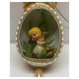 Retro Christmas egg diorama ornament