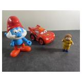 Smurf action toy, Lightning McQueen car