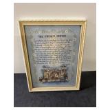 7x9" framed The Kitchen Prayer