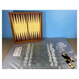 Glass Chess/Checkers Board, Backgammon Board, and