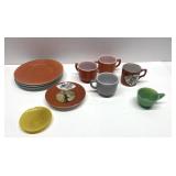 Vintage Akro Agate gyspy tea set pieces and more