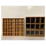 Vintage shadow boxes-1 has sliding glass pane &