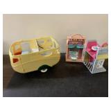 Camper and dance studio and candy shop