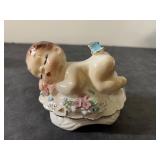 Vintage JOSEF figurine- 2 1/2" Sleeping Beauty