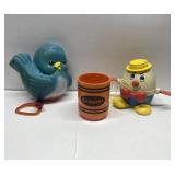 Retro Fisher Price & Crayola toys & cup
