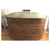 Antique copper kettle