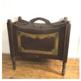 Art Deco Wood Magazine Rack