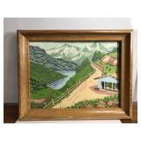 15"x19" framed oil painting