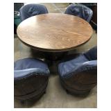Original Barrel Table and Chairs
