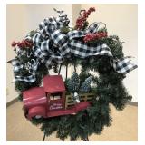 Winter time truck wreath by Sandy Smith