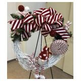 Santa Striped Wreath