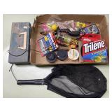 Fishing lot-tackle box, tackle, line, net more