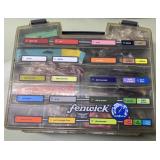 Fenwick tackle box & contents 5" x 12" x 15"