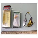 Vintage lure empty boxes & spinner lure-Rapala
