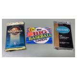 Vintage SEALED trading card packs incl 1988 Topps