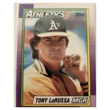 1990 Topps Tony laRussa MGR trading card 1990 Topps Tony laRussa MGR trading card