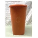 Vintage orange Tupperware canister