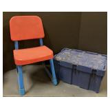 Retro chair and Ski Soda crate