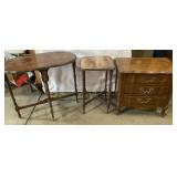 Vintage end tables & night stand-tallest is 28'