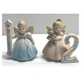 Vintage Josef Originals birthday angel figurines