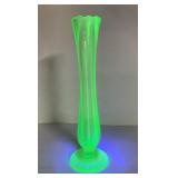 Uranium glass vase