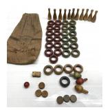 Antique wood ring toss & more game